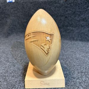 Grid Works New England Patriots Wooden Football Sculpture Desk Decor NFL 1999